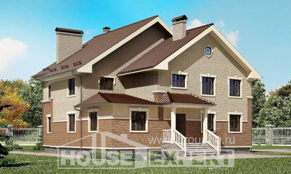 300-004-Л Проект двухэтажного дома, огромный домик из поризованных блоков, House Expert
