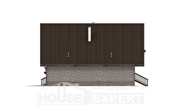 220-005-П Проект двухэтажного дома мансардой, гараж, классический дом из кирпича, House Expert