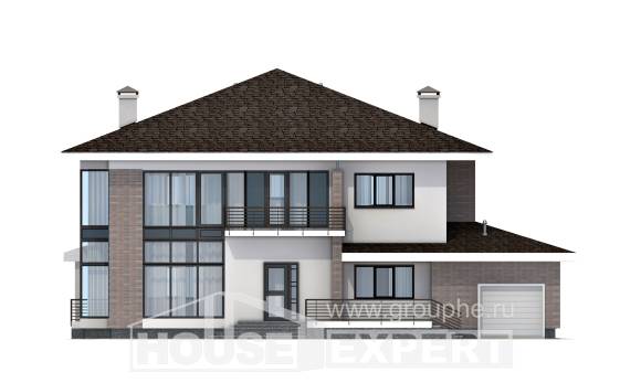 275-002-П Проект двухэтажного дома, гараж, уютный домик из кирпича, House Expert