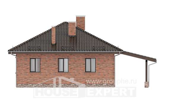 070-006-Л Проект одноэтажного дома, классический коттедж из поризованных блоков, House Expert