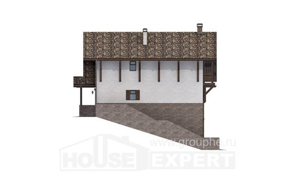 305-002-П Проект трехэтажного дома мансардой, большой загородный дом из кирпича, House Expert