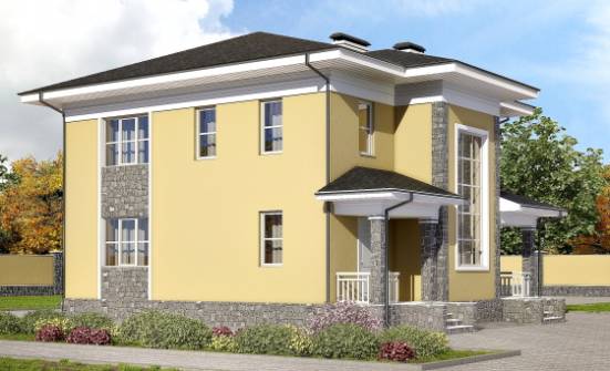 155-011-Л Проект двухэтажного дома, компактный дом из керамзитобетонных блоков | Проекты домов от House Expert