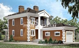 150-006-П Проект двухэтажного дома, гараж, экономичный дом из газобетона, House Expert